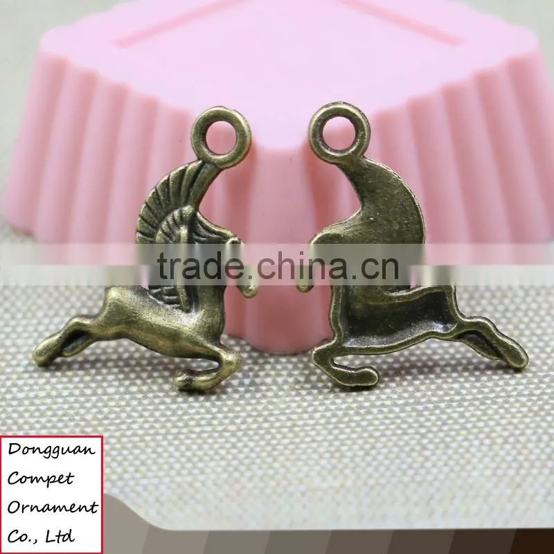 DIY zinc alloy angel wings flying horse pendant