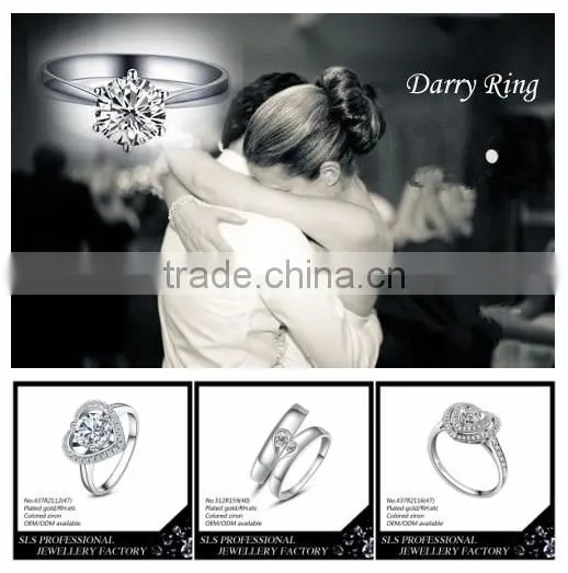 925 silver couple ring for people wedding ring set wholesale zircon stone fashion ring