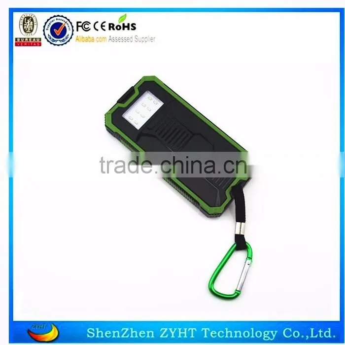 2016 Factory price 10000mah/20000mah solar mobile charger solar power bank