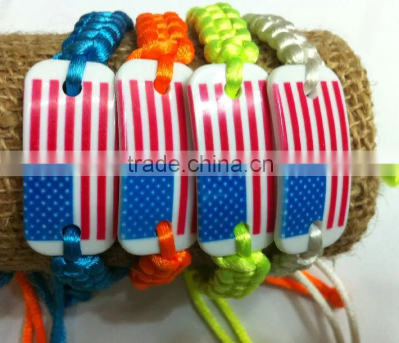Promotion Flag bracelet & bangle Country flag silicon bracelet Soccer team bangle