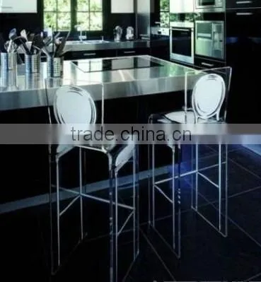 Comfortable Acrylic Bar Stool High Chair with cushion