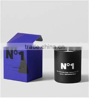 Personalized scented natural soy wax candle in glass jar can custom sticker ,printing logo and packaging box and glass jar size