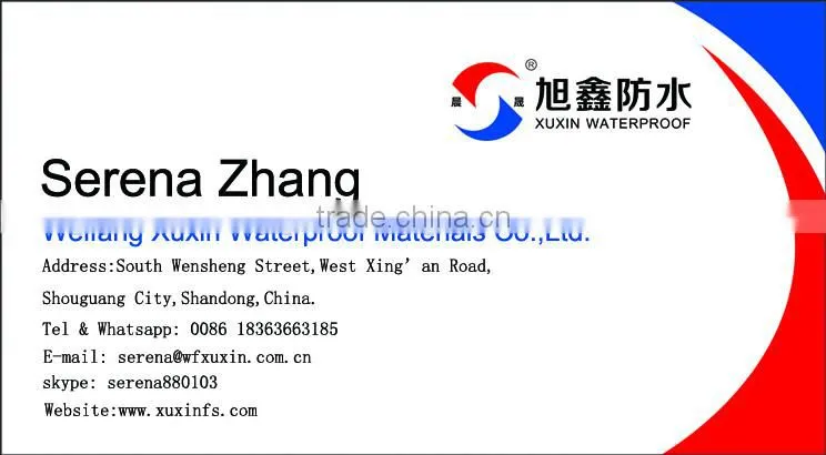 self adhesive waterproof membrane self-adhesive film