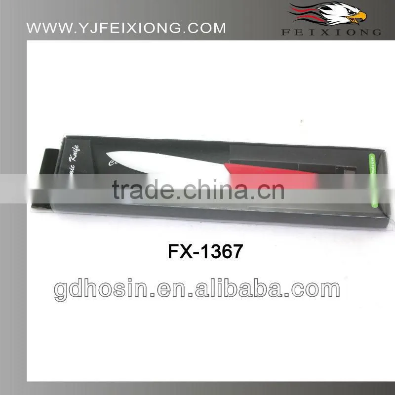 3" colorful handle ceramic knife with window box