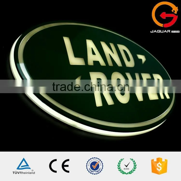 2016 factory car accessories led light vaccum forming chrome car logo