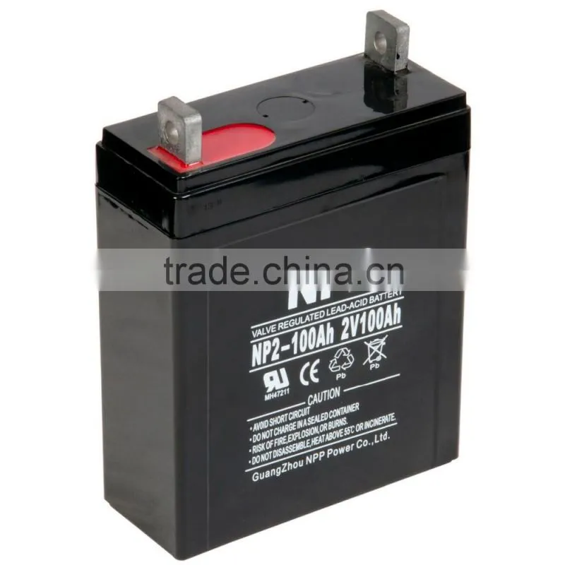 2V100AH made in China NPP Lead Acid battery for solar/UPS