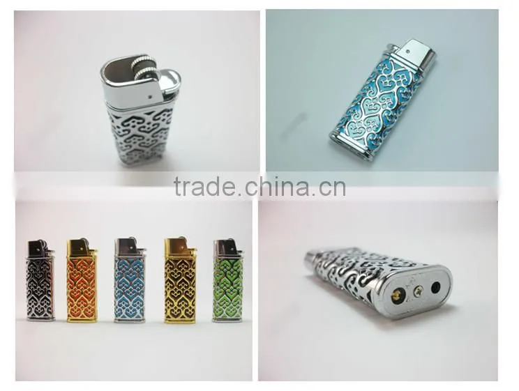 Iron Butane Flint Normal-Flame Pierced/Hollow-out Lighter