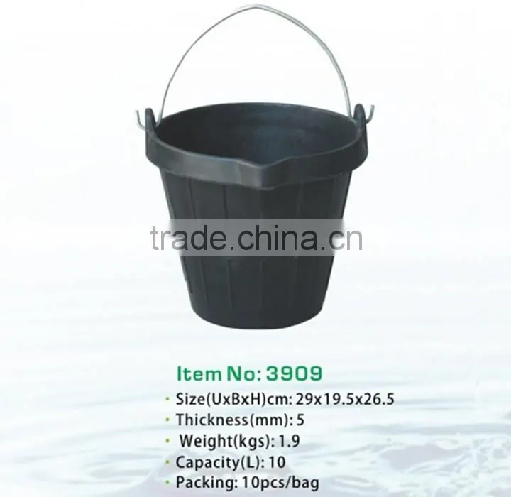 heavy duty rubber buckets,strong handle pails