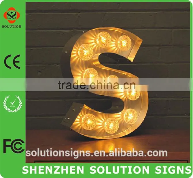 Custom led bulb metal sign for sale