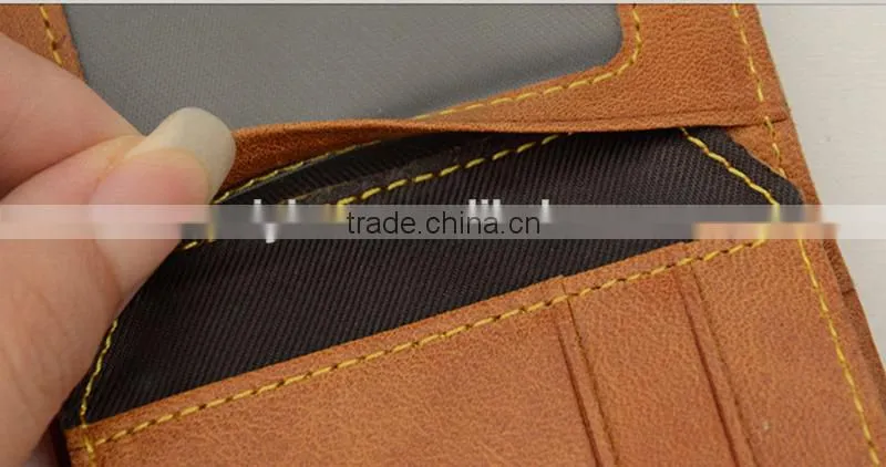 Factory hot sell fashion cow hide leather driving license wallet