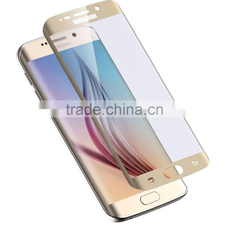 Keno 2016 Newest 3D Hot Curved Tempered Glass Screen Protector for Samsung Galaxy S6 Edge Curved Tempered Glass