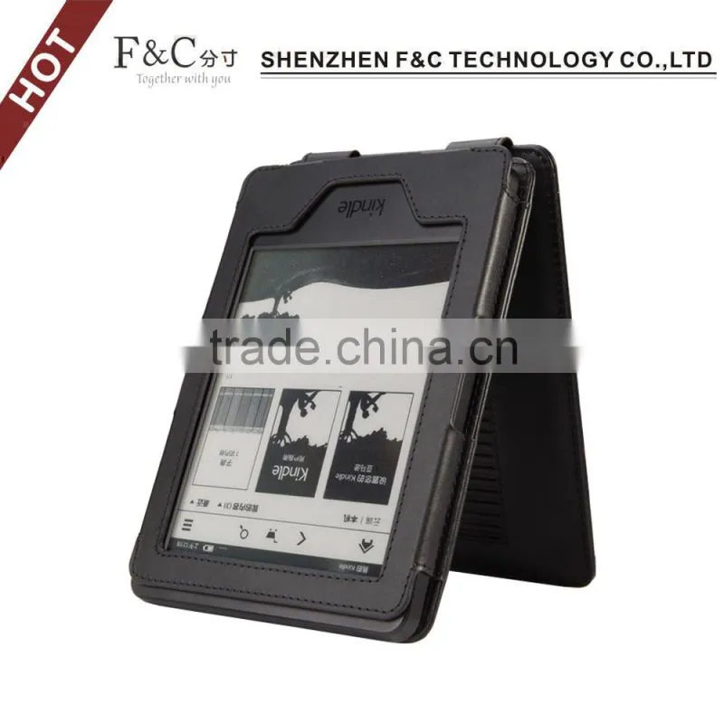 For Amazon kindle touch 2014 e-book leather case with stand function
