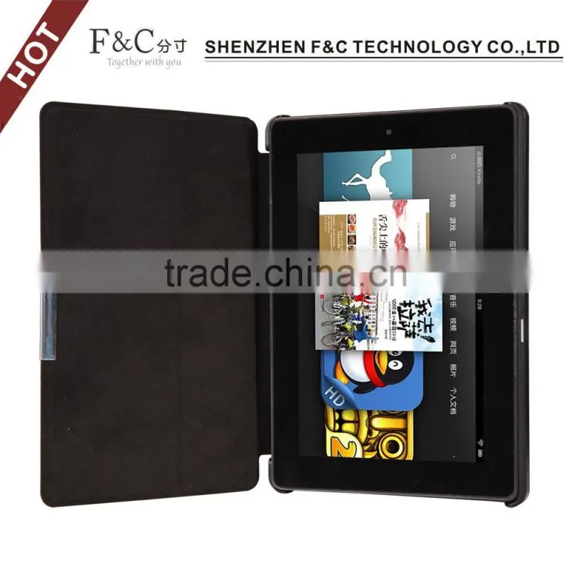 For 2014 Amazon Kindle Fire HD 7'' slim pu leather case with stand