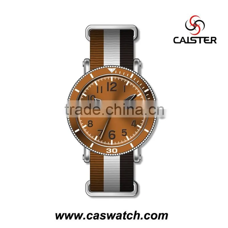 Special watch with a compass blue nylon band kids watch