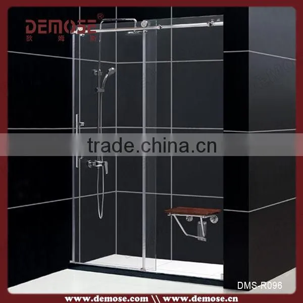 3 Glass Panel Shower Screen / Double Sliding Shower Door With Frame