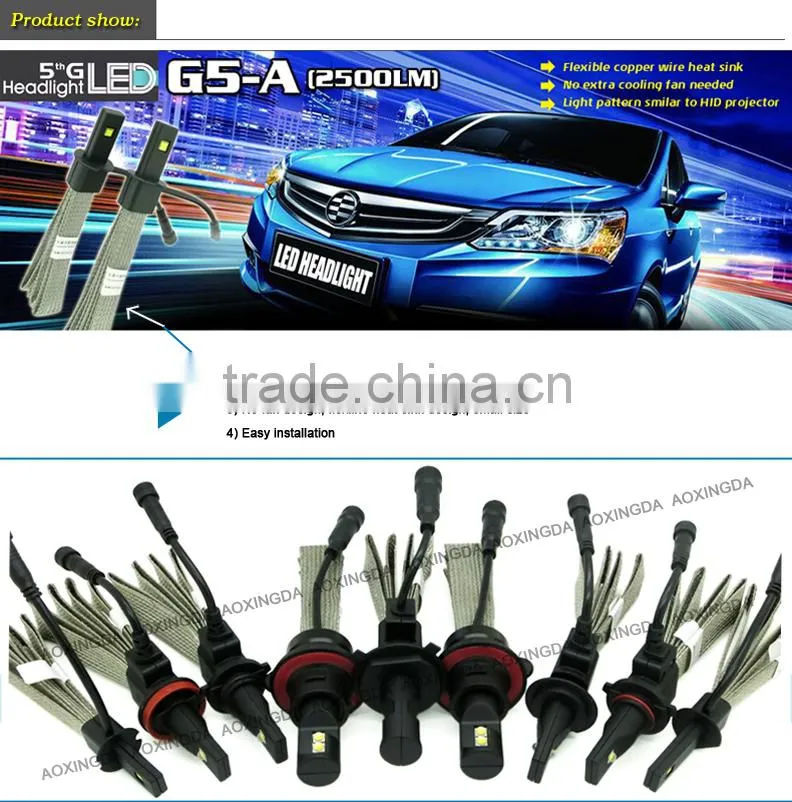 2016 hot selling LED headlight 5G LED headlight H7