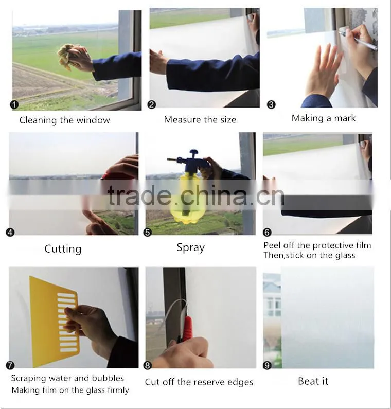 China Supplier colorful sun heat protection stained window glass film