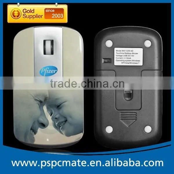 High Quality Promotional Gift Wireless Weblink Mouse with full color printing
