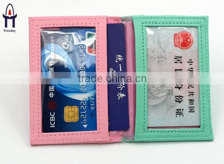PU leather protecting ID card case credit card pouch bank card holder