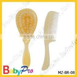 Hot Sale Pink And White Baby Comb And Brush Set