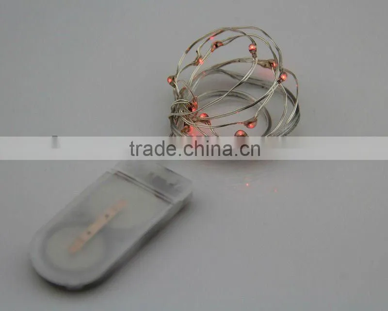 battery operated mini LED fairy light Copper string wire red
