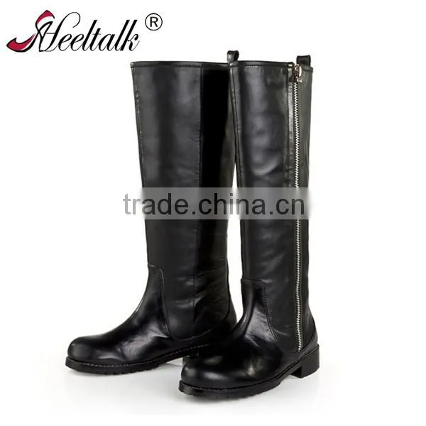OEM ODM Bulk sell custom made wholesale pure leather boots for women tight high heel leather boots