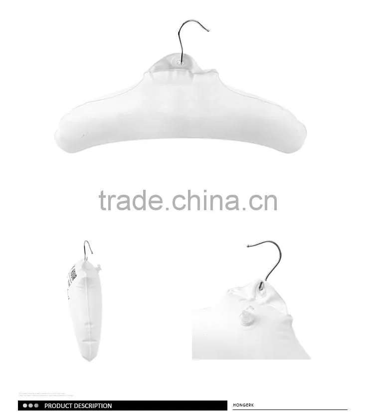 oem plastic travel portable hanger,pvc inflatable cloth hanger