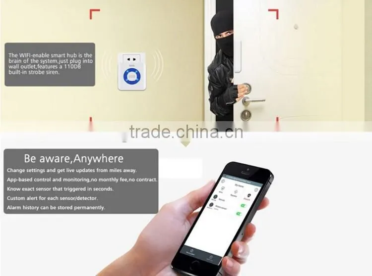 SSG-T0 Smart WIFI Cloud Wireless Burglar Alarm System for Home