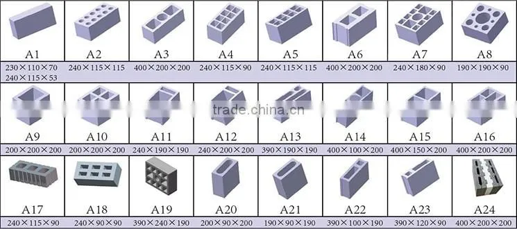 WANTE BRAND QT40-1 China products mold concrete manual block machine