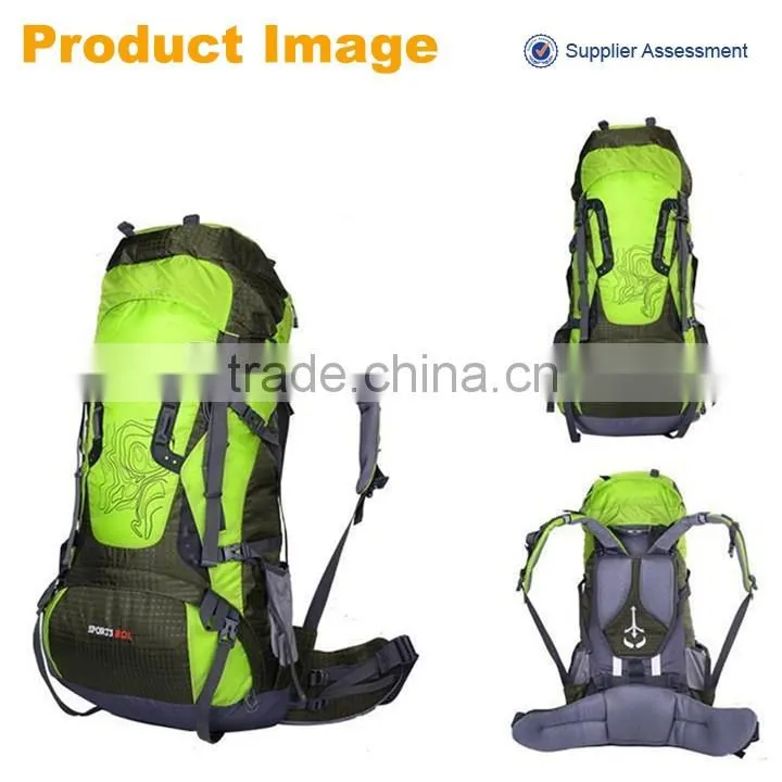 Customized colorful durable hiking backpack, ergonomic backpack for sport