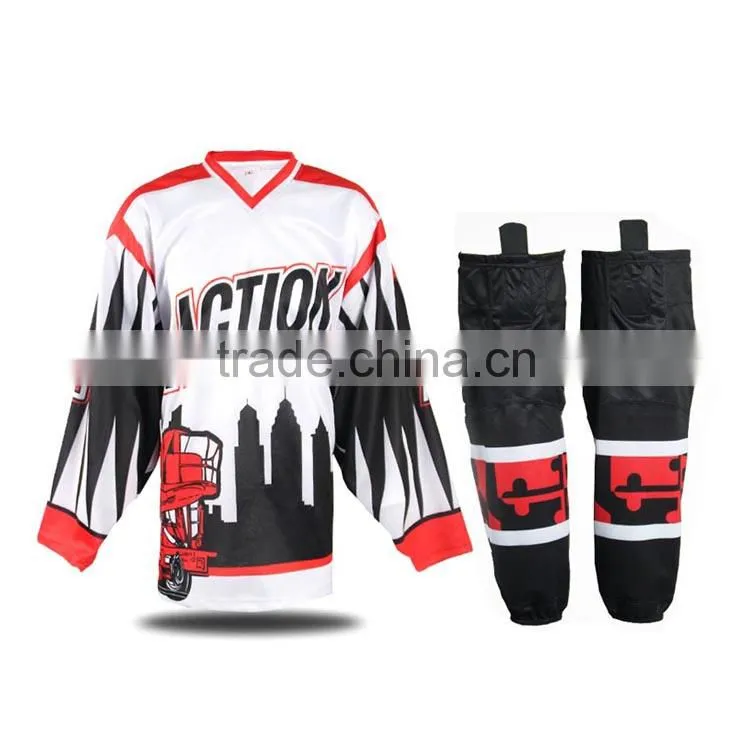 Hot sale reversible sublimated hockey jersey hockey uniform