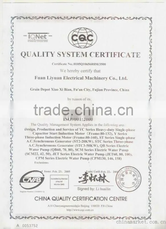 YC series heavy-duty single-phase capacitor start induction motor