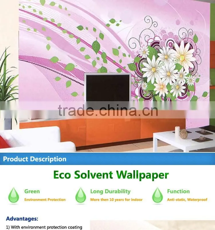 SINO Environment Protection Wall Decoration Eco Solvent Ink Printing Wallpaper