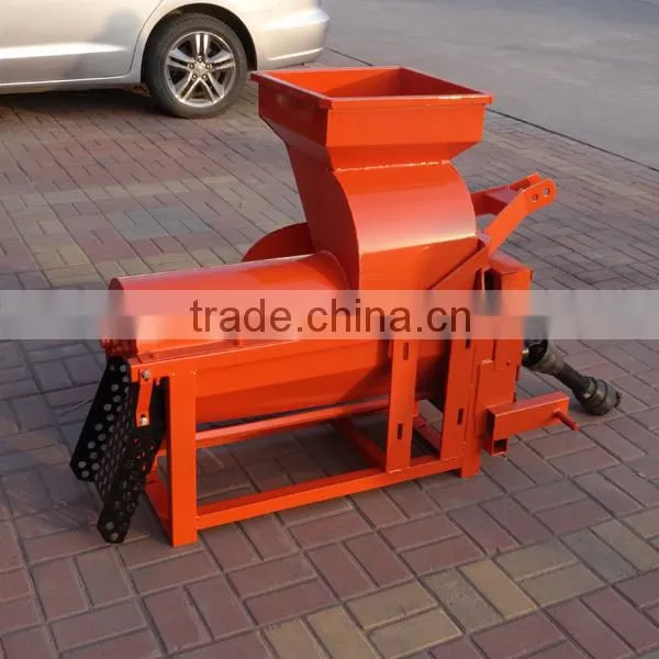 tractor monted corn thresher driven by PTO