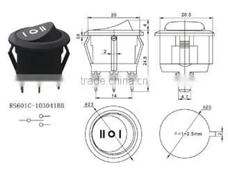 3 position rocker switch t85