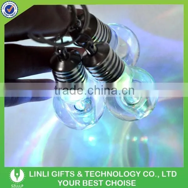 2016 Hot Sales Plastic Led Bulb Shape Key Chain