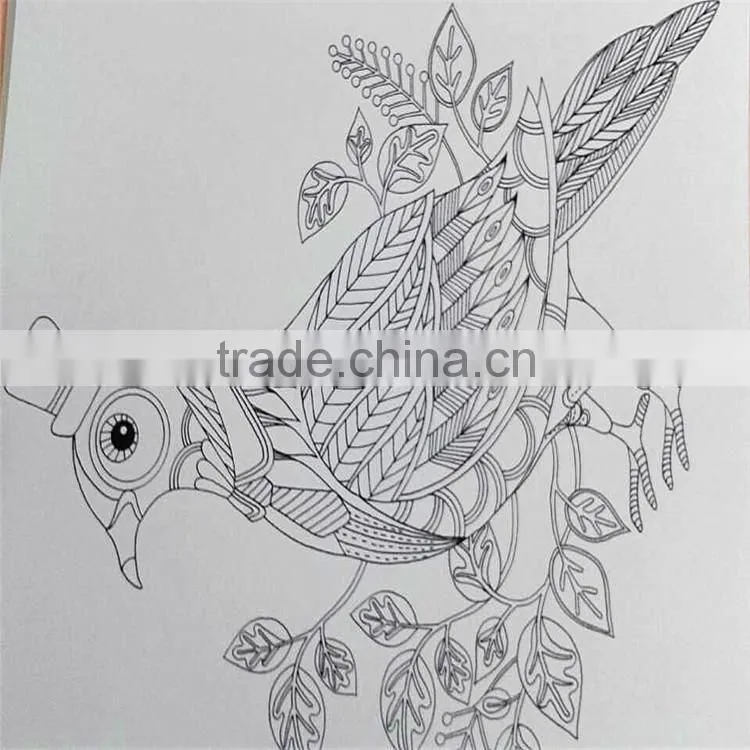 2015 Hot Sale Chinese Version Decompression Hand-painted Secret Garden Fantasy DreamColoring Book