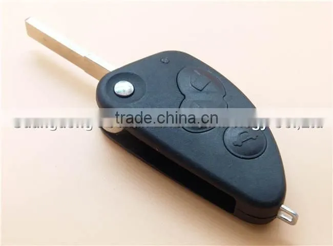 3 Button Folding Car Key Blank For Alfa Romeo Remote Control Flip Key Shell