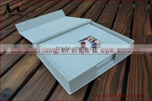 Fabric Linen Photo Album Book Packaging Box