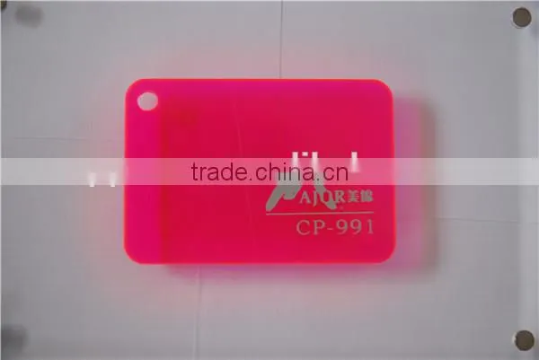 Plexiglass different fluorescencent color acrylic sheet