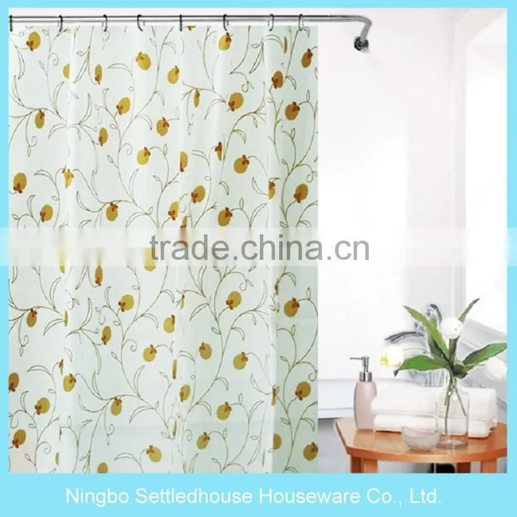 low cost small fresh printing the PEVA shower curtain