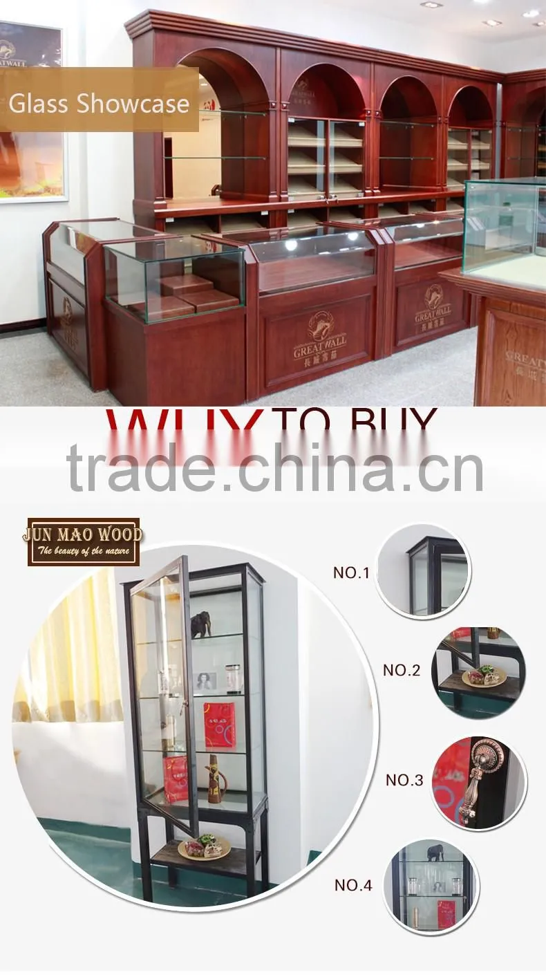 Chian Cheap Wholesale Antique Wine Glass Display Showcases