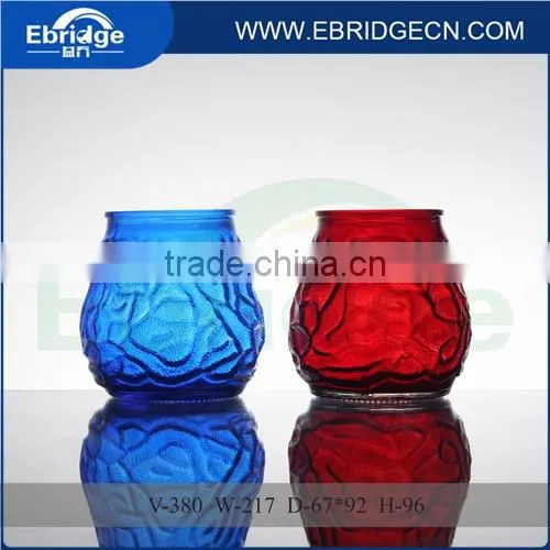 hand made spray colour glass candle holder hurrican lamp