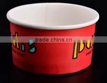customized ice cream paper cup with lid and spoon
