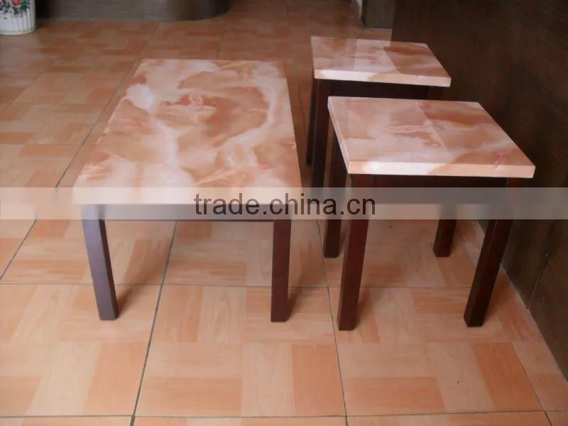 Beggie color Faux Marble Coffee Tables