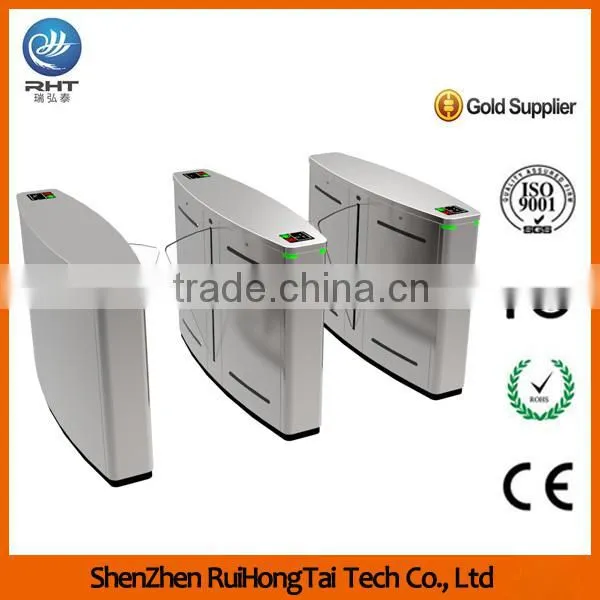 Retractable Flap Barrier Turnstile / RFID Reader Security Flap Turnstile Gate