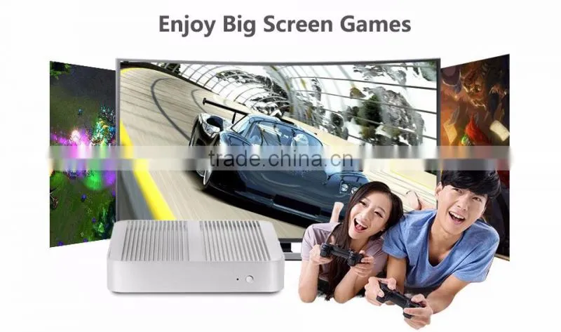 Hystou barebone Fanless Windows8.1 OS Mini PC with Intel Quad Core i5 - 4200u gaming pcs i5 4G RAM, 60G SSD + 160G HDD