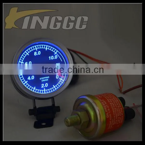 High Quality Blue Light 60MM Racing Auto Meter, Universal Auto Car Meter Hot Sale