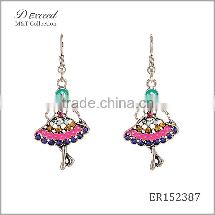 2016 Fashion Designs Ladies/Women's Jewellery Earrings Bohemian Ballet Girl Gold Plating Drop Earrings