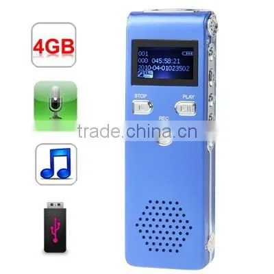 support Telephone Recording Monitor Hearing Aid & VOR Voice 4GB MP3 Digital Voice Recorder